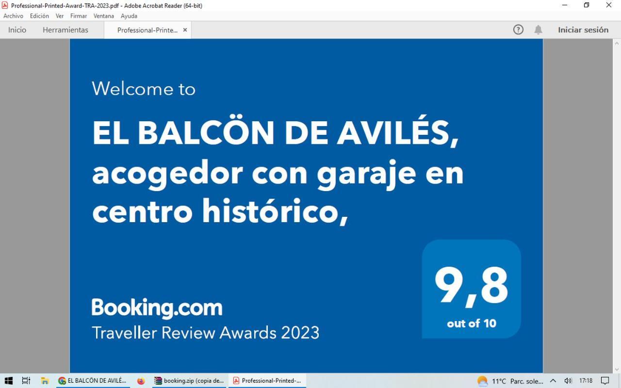 EL BALCÖN DE AVILÉS, acogedor con garaje en centro histórico, Esterno foto